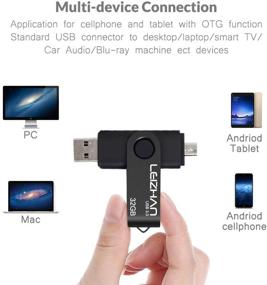 img 2 attached to 📸 Leizhan 32GB Фото Стик: Микро USB Флеш Драйв OTG для Samsung Galaxy S7/S6/S5/S4/S3/Xiaomi/Meizu/HTC/Nokia/Moto/Huawei, Микро-USB 3.0 Телефонный Стик, Черный