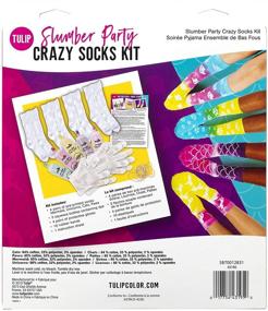 img 3 attached to 🌈 Tulip One-Step Tie-Dye Kit - Slumber Crazy Kit with 4 Pairs of Socks, Supplies, and Party Favors in 5 Vibrant Tie Dye Colors