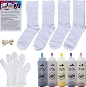 img 2 attached to 🌈 Tulip One-Step Tie-Dye Kit - Slumber Crazy Kit with 4 Pairs of Socks, Supplies, and Party Favors in 5 Vibrant Tie Dye Colors