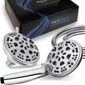 img 3 attached to 💦 AquaDance Chrome Giant 5-inch 30 Mode 3-Way High Power Combo Shower Head & Handheld - Independently Tested to Meet Strict US Quality & Performance Standards, Separately or Together
