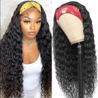 фиксатор для волос "headband wigs" со структурой deep wave из натуральных волос для чернокожих женщин - плотность 150% бразильских девственных волос логотип