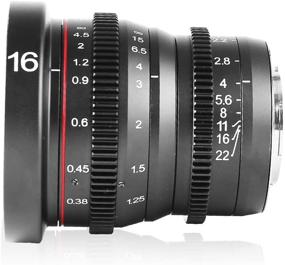 img 3 attached to 📸 Meike 16mm T2.2 Manual Focus Mini Cinema Lens with Large Aperture for Micro Four Thirds M43 MFT Cameras - Enhance Your SEO