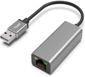 img 4 attached to 🔌 Алюминиевый космический USB 2.0 в Ethernet RJ45 сетевой адаптер - 100/10 Мб / с адаптер интернета, кабель USB в адаптер Ethernet для Windows, Mac, macOS