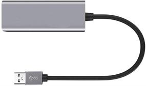 img 1 attached to 🔌 Алюминиевый космический USB 2.0 в Ethernet RJ45 сетевой адаптер - 100/10 Мб / с адаптер интернета, кабель USB в адаптер Ethernet для Windows, Mac, macOS