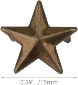 img 1 attached to ✨ 200-Pack of RDEXP Decorative Metal Star Studs Rivets: Ideal for Leathercraft DIY, Punk Spikes and Spots