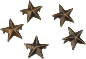 img 2 attached to ✨ 200-Pack of RDEXP Decorative Metal Star Studs Rivets: Ideal for Leathercraft DIY, Punk Spikes and Spots