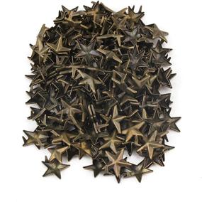 img 4 attached to ✨ 200-Pack of RDEXP Decorative Metal Star Studs Rivets: Ideal for Leathercraft DIY, Punk Spikes and Spots