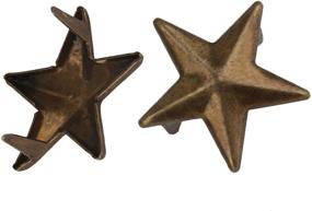 img 3 attached to ✨ 200-Pack of RDEXP Decorative Metal Star Studs Rivets: Ideal for Leathercraft DIY, Punk Spikes and Spots