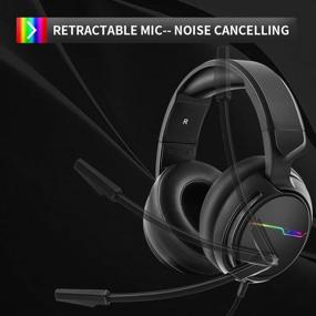 img 1 attached to 🎧 Jeecoo Xiberia USB Pro Gaming Headset for PC- Immersive 7.1 Surround Sound Experience with Noise Cancelling Mic- Comfortable Memory Foam Ear Pads and RGB Lights- Perfect for Laptops