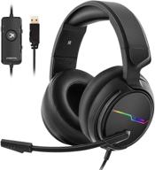 🎧 jeecoo xiberia usb pro gaming headset for pc- immersive 7.1 surround sound experience with noise cancelling mic- comfortable memory foam ear pads and rgb lights- perfect for laptops logo