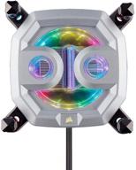 💧 блок воды cpu corsair hydro x series xc9 rgb с 16 индивидуально адресуемыми светодиодами rgb, управляемым программным обеспечением для разъемов 2066 и str4. логотип