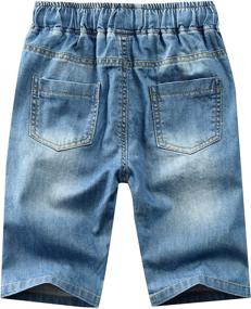 img 3 attached to JiaYou Elastic Straight Stretch Cropped Boys' Clothing ~ Shorts