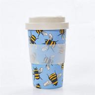 reusable bamboo coffee blue bees logo