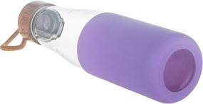 img 1 attached to 🍃 Origin Lavender Glass Water Bottle: BPA-Free with Silicone Sleeve & Bamboo Lid - Dishwasher Safe (16 oz)