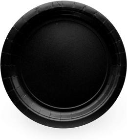 img 2 attached to 🍽️ Amcrate Black Disposable Paper Party Plates 8.5 Inch - Perfect for Weddings, Parties, Birthdays, Dinners, Lunches. Pack of 50