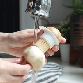 img 3 attached to Full Circle FunGuy 2-in-1 Mushroom Cleaning Brush - Efficient Mushroom Cleaner in White