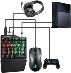 img 4 attached to ZJFKSDYX C91MAXPro Gaming Keyboard, Mouse, and Headset Combo for N-Switch, Xbox One, PS4, and PS3