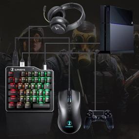 img 1 attached to ZJFKSDYX C91MAXPro Gaming Keyboard, Mouse, and Headset Combo for N-Switch, Xbox One, PS4, and PS3