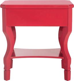 img 1 attached to 🔴 Safavieh Home Collection Alaia Red Nightstand with 1 Drawer