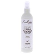 shea moisture virgin coconut oil leave-in treatment for tangle-free hair - natural & organic, 8oz - shine curly, tame frizz logo