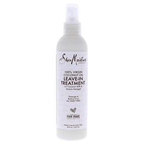 img 2 attached to Shea Moisture Virgin Coconut Oil Leave-in Treatment for Tangle-Free Hair - Natural & Organic, 8oz - Shine Curly, Tame Frizz