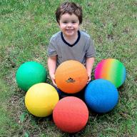 🏀 toysopoly premium playground balls 8.5 inch - best kickball dodgeball for kids and adults | official size for dodgeball, handball, square game | ideal for camps, picnics, churches, schools | includes free pump & mesh bag логотип