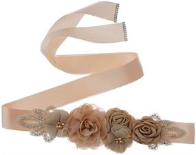 img 3 attached to Spmor Womens Wedding Rhinestone Maternity Women's Accessories for Belts