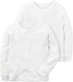 img 1 attached to Carters Little Sleeve 2 Pack Undershirts: Essential Boys' Clothing for Comfort and Style