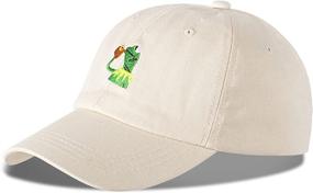 img 3 attached to 🐸 Marthasky Kermit The Frog Sipping Tea Adjustable Strapback Cap: A Perfect Blend of Style and Whimsy