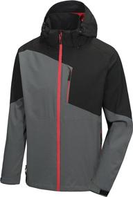 img 4 attached to Mapamyumco Men's Waterproof Stretch Light Rain Jacket - Breathable & Windproof, with Hood - Raincoat