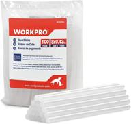 🔥 workpro 100-pack full size hot glue sticks, 0.43x8 inches, compatible with most glue guns - ideal for diy art crafts, general repairs, home decoration, and gluing projects logo