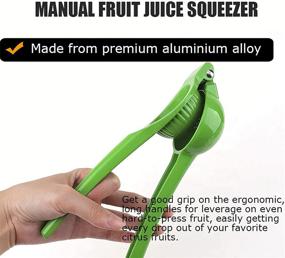 img 3 attached to 🍋 High-Quality Metal Lemon Squeezer Lime Juice Press - Manual Citrus Juicer for Fresh Juice Squeeze (Green)