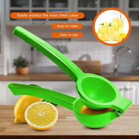 img 1 attached to 🍋 High-Quality Metal Lemon Squeezer Lime Juice Press - Manual Citrus Juicer for Fresh Juice Squeeze (Green)