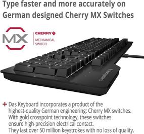 img 1 attached to Prime 13 подсвеченная проводная механическая клавиатура, переключатели Cherry MX Brown, белые подсвеченные клавиши, USB-хаб, алюминиевая верхняя панель (104 клавиши, черный)