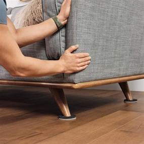 img 1 attached to 🛋️ Super Sliders 4733444N: Reusable Furniture Sliders/Movers for Effortless Hardwood Mobility - 16 Pack, Linen