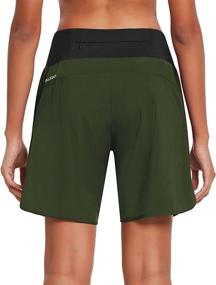 img 3 attached to 🩳 BALEAF Women's 7-Inch Long Running Shorts with Liner, Lounge Sport Gym Shorts featuring Back Zipper Pocket