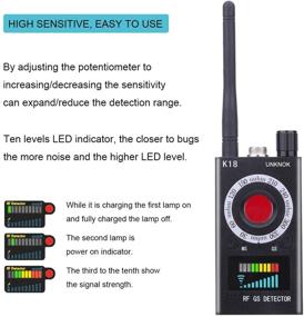 img 1 attached to Сканер радиосигнала RF Детектор скрытых шпионских камер GSM Аудио Беспроводной детектор микрофонов Сигнальная тревога Trackер GPS - американская вилка: Найдите, обнаружьте и устраните