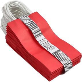 img 2 attached to 🎁 Красные бумажные подарочные сумки с ручками для вечеринки по случаю дня рождения - 25 штук (9 x 5.3 дюйма)