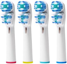 img 1 attached to 🦷 12 Replacement Brush Heads for Oral B Braun - Compatible with Oralb Electric Toothbrushes - Double Clean, Floss & 3D PRO White - Fits Kids Pro 1000 Sonic Floss, Dual, Cross, & More