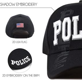 img 2 attached to HAT DEPOT Enforcement Embroidered Police Black