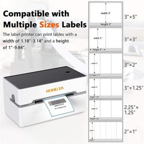 img 1 attached to 🖨️ Rongta Barcode Printer for Sticky Notes, Labels, and QR Codes - High Speed 180mm/s, Windows & MAC Compatible - Ideal for Ebay, FedEx, UPS, Shopify, Etsy