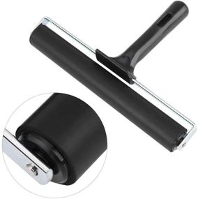 img 2 attached to Teemico Soft Rubber Brayer Roller: Ideal Tool for Art, Craft, and Oil Painting (7.8 inch)