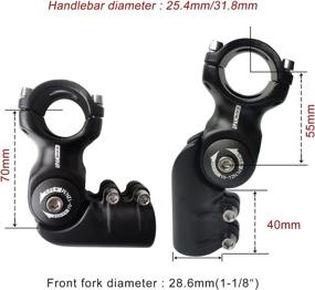 img 3 attached to 🚲 UPANBIKE Adjustable Bike Stem Riser: Enhance Comfort & Flexibility for Mountain Bikes, Road Bikes, MTB, BMX - 120 Degree, 25.4mm/31.8mm