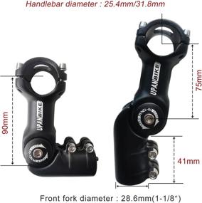 img 2 attached to 🚲 UPANBIKE Adjustable Bike Stem Riser: Enhance Comfort & Flexibility for Mountain Bikes, Road Bikes, MTB, BMX - 120 Degree, 25.4mm/31.8mm