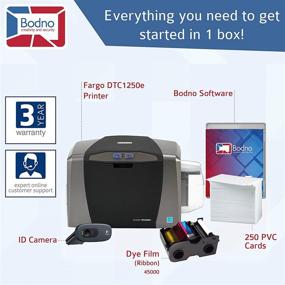 img 3 attached to Fargo DTC1250e Single Sided ID Card Printer with Complete Supplies Package and Bronze Edition Bodno Software: Boost Efficiency and Security!