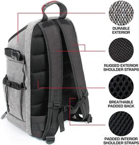 img 2 attached to Versatile USA Gear DSLR Camera Backpack: Padded Dividers, Tripod Holder, Laptop Compartment, Rain Cover & Accessory Storage - Compatible with Nikon, Canon, Sony, Pentax & More