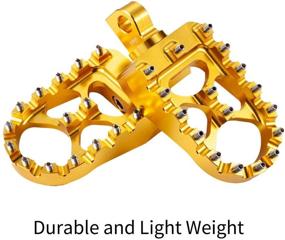 img 1 attached to Hopider CNC Wide Foot Pegs 360° Rotating MX Chopper Bobber 🏍️ Style for Harley Dyna Sportster Fatboy Iron 883, Gold - Enhanced SEO