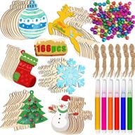 christmas ornaments unfinished colorful decoration logo