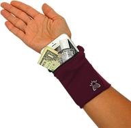 wrist wallet unisex large - wrist locker - phone wrist storage band for travel logo