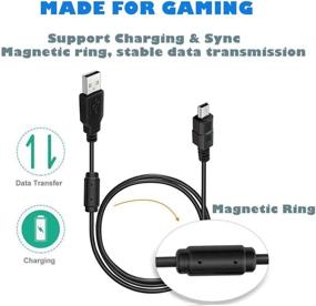 img 3 attached to 10ft PS3 Controller Charging Cable, USB 2.0 Type A to Mini B Sync Cord for Sony Playstation 3 PS3/ PS3 Slim/PS Move Controllers, Cell Phones, Digital Cameras, TI-84 Plus CE - 2 Pack